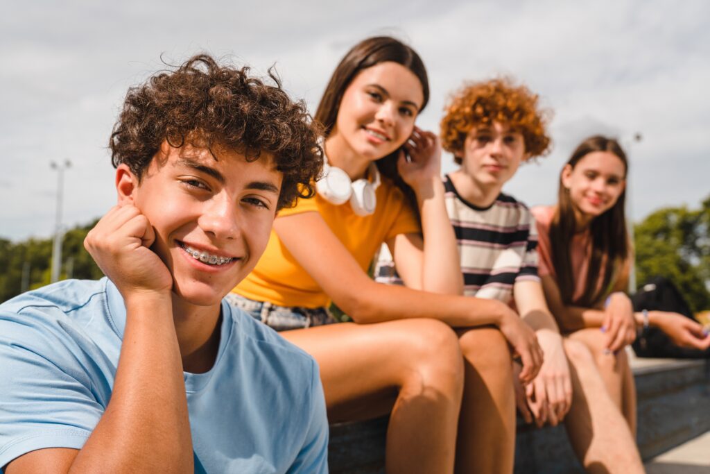 Close,Up,Photo,Of,Positive,Multiracial,Teenagers,High,School,Pupils