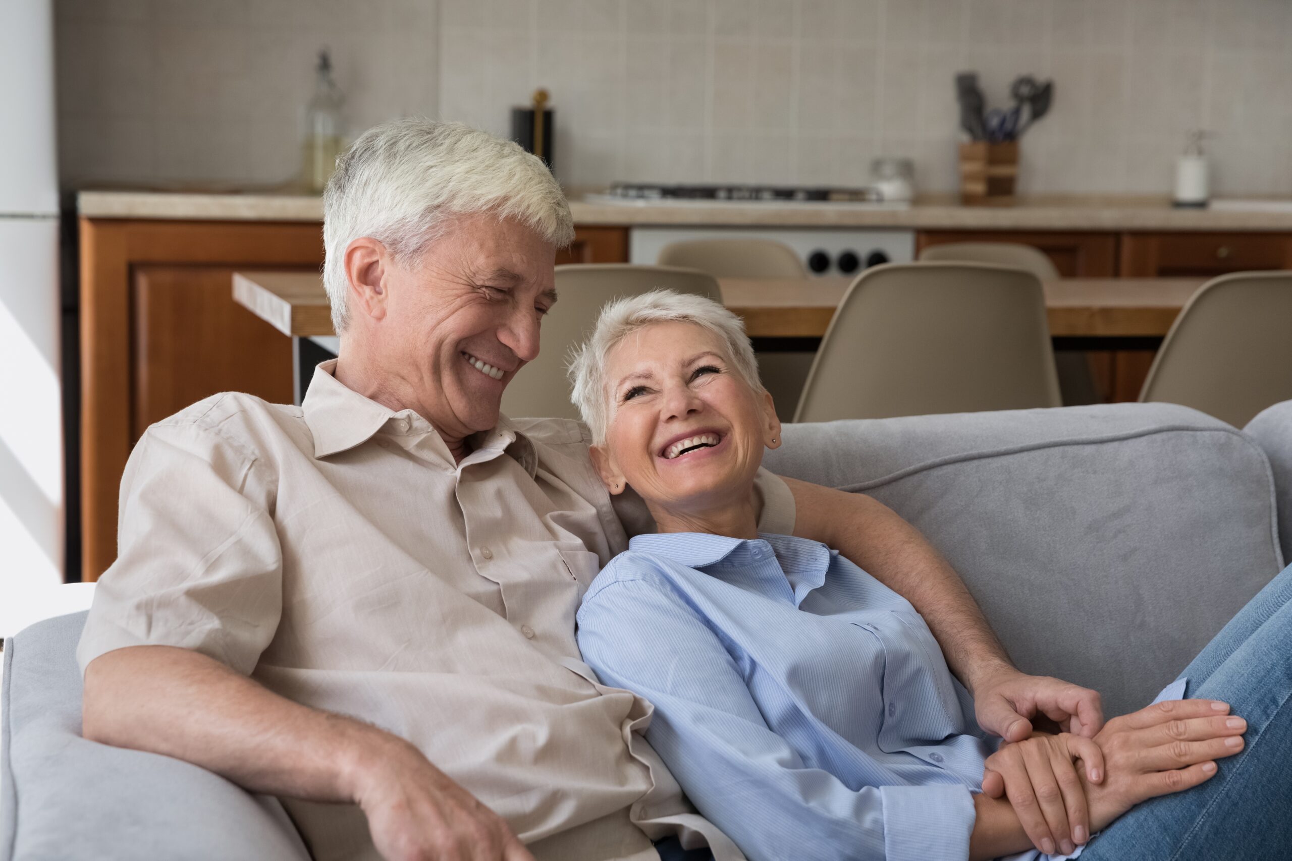 Love,Has,No,Age.,Laughing,Carefree,Hoary,Elderly,Spouses,Husband